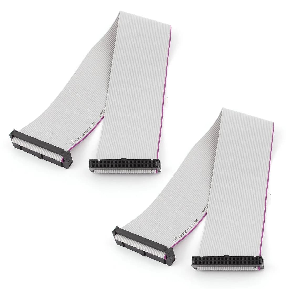 uxcell FC34P IDC Socket Extension Flat Ribbon Cable 30cm (12") | 34-Pin Female IDC Connectors — Red