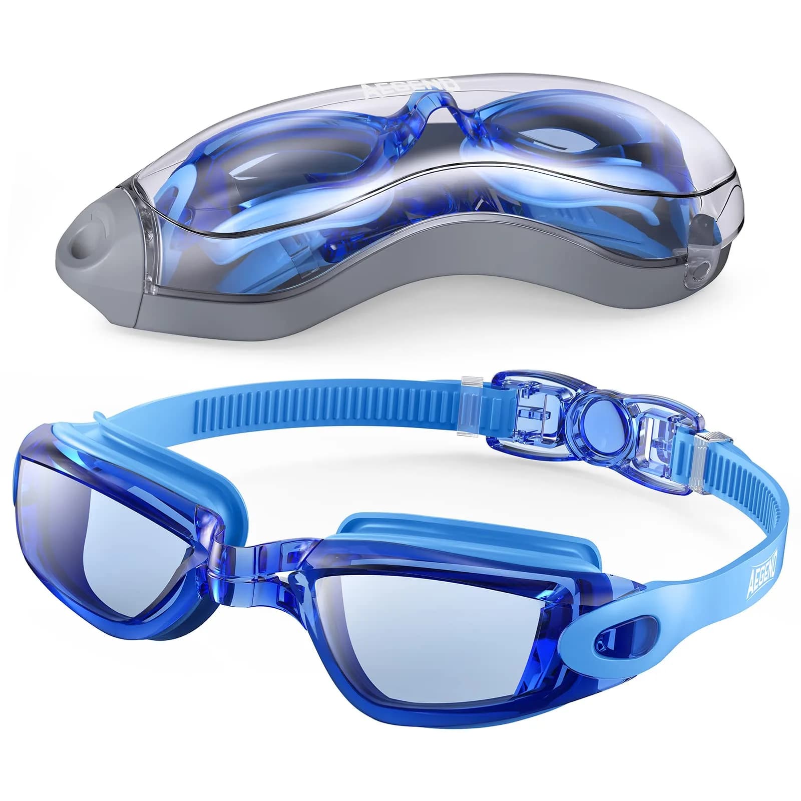 Aegend Swim Goggles, No Leaking Full Protection Adult Youth | 180° Panoramic Clear View - main product image