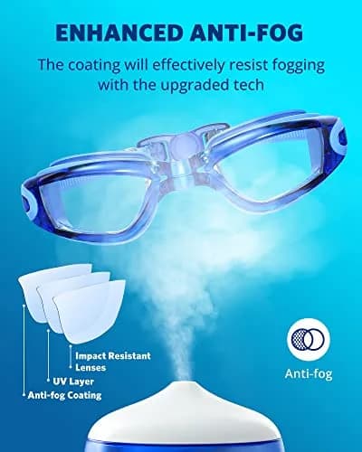 Aegend Swim Goggles, No Leaking Full Protection Adult Youth | 180° Panoramic Clear View thumbnail 4