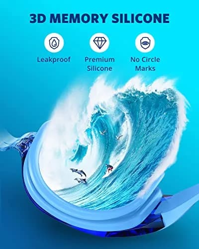 Aegend Swim Goggles, No Leaking Full Protection Adult Youth | 180° Panoramic Clear View thumbnail 5