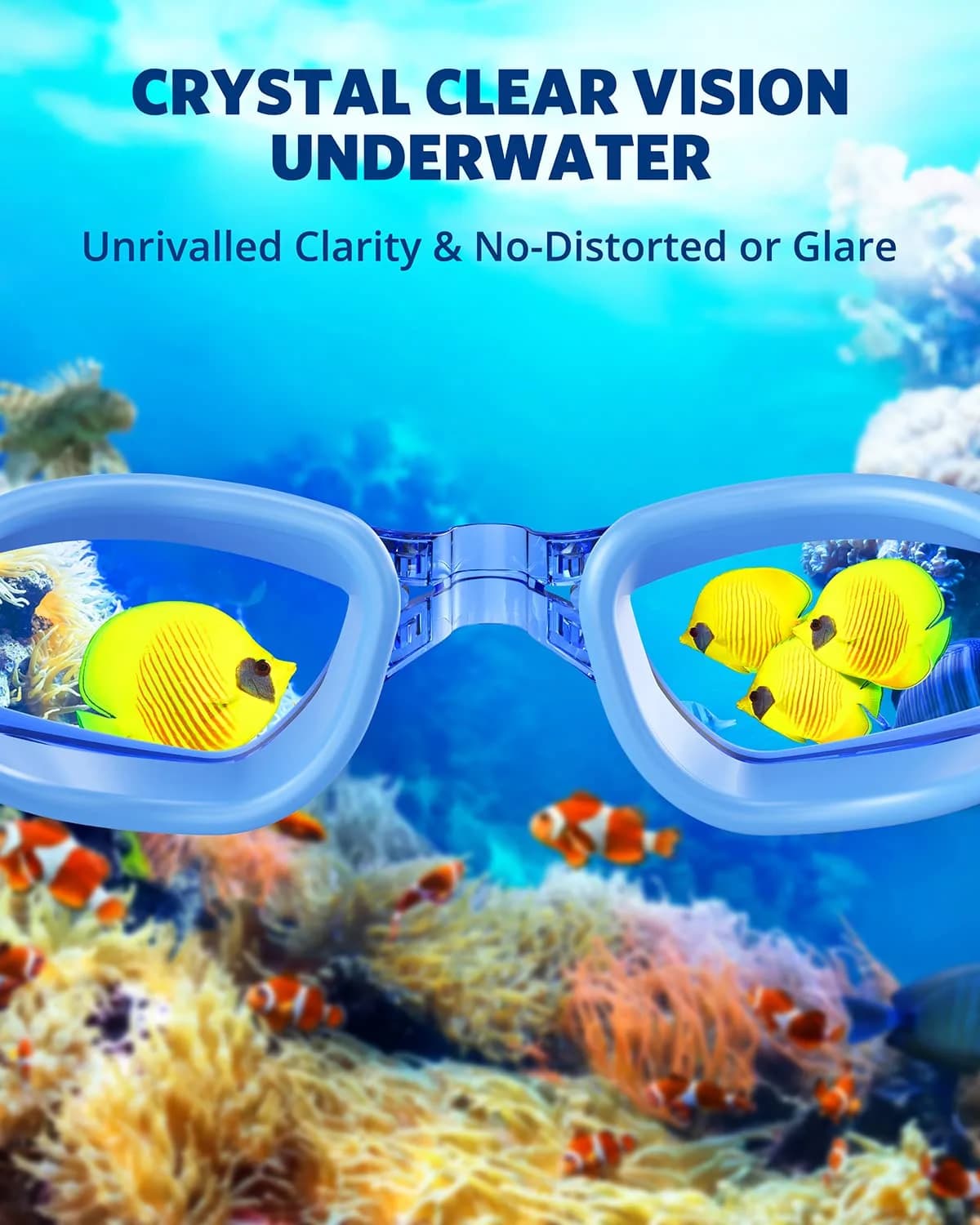 Aegend Swim Goggles, No Leaking Full Protection Adult Youth | 180° Panoramic Clear View - view 6