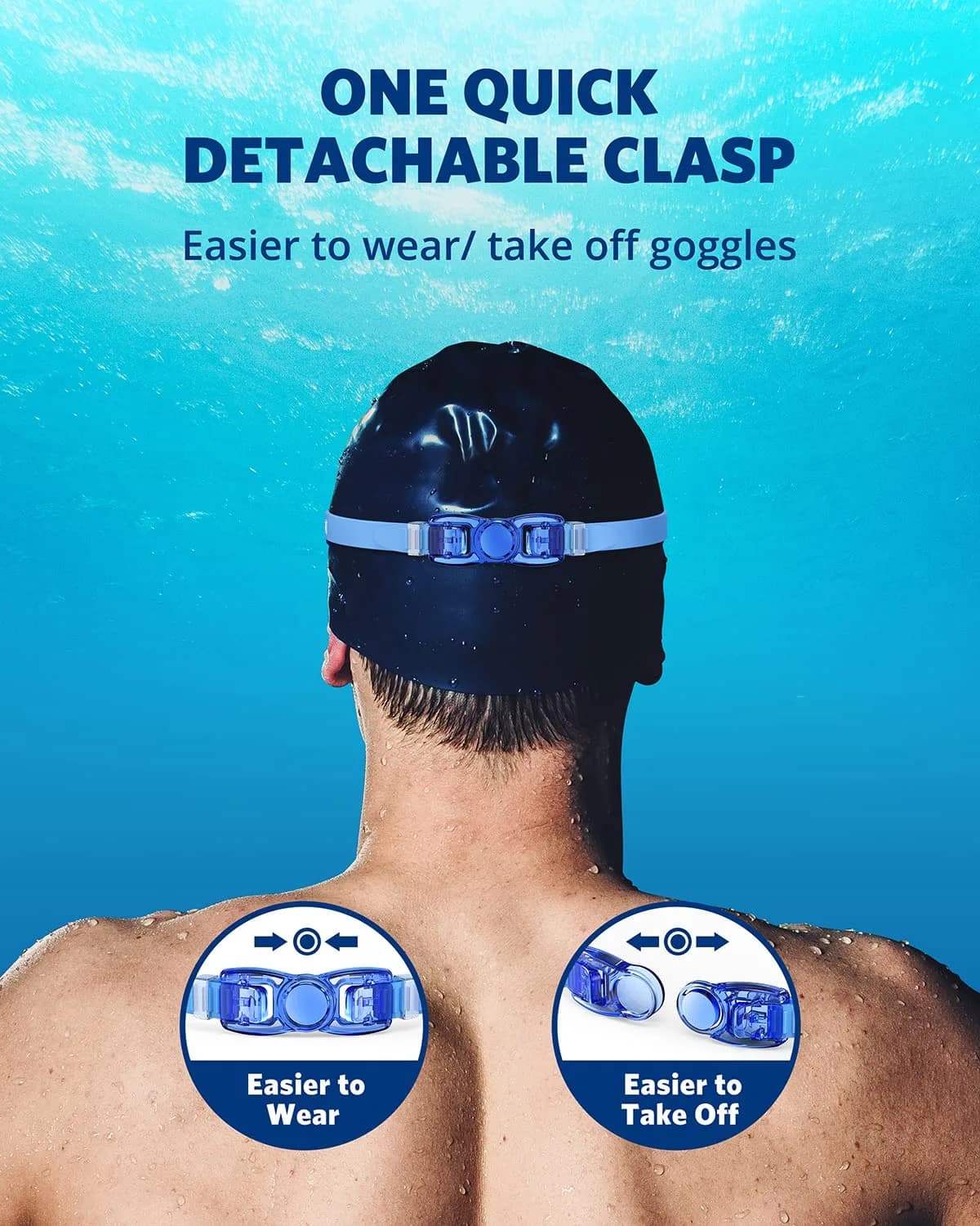 Aegend Swim Goggles, No Leaking Full Protection Adult Youth | 180° Panoramic Clear View - view 7
