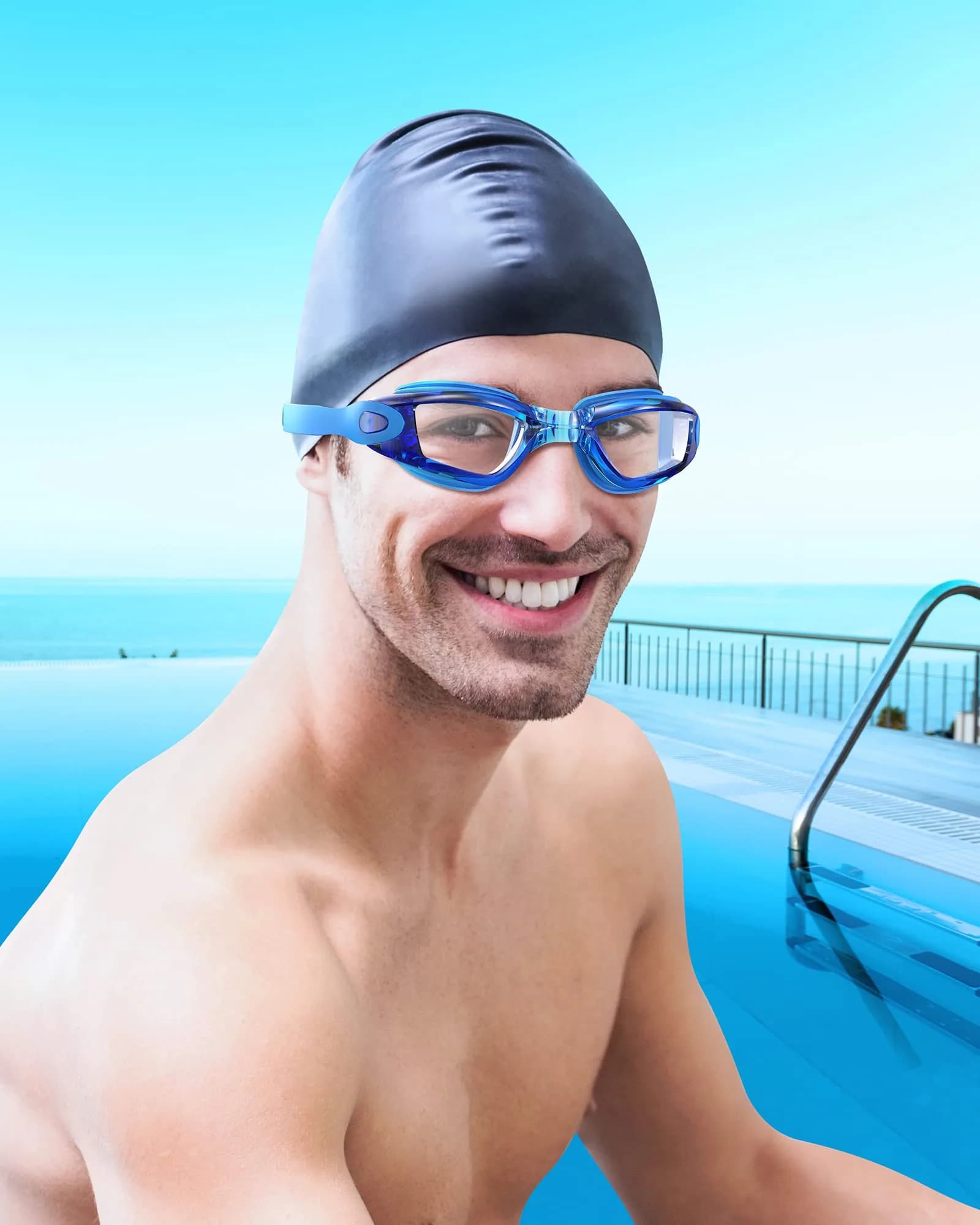 Aegend Swim Goggles, No Leaking Full Protection Adult Youth | 180° Panoramic Clear View - view 8