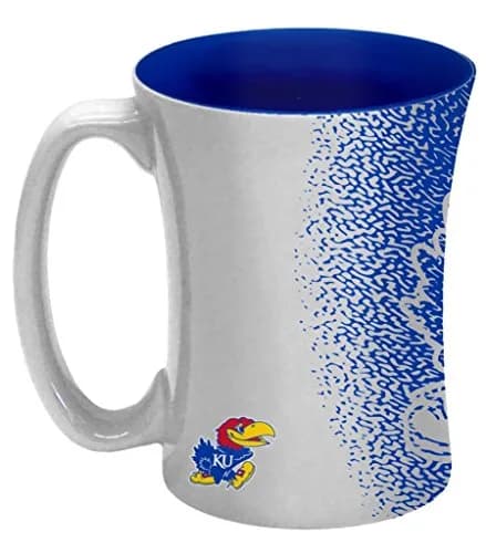 Boelter Brands NCAA Kansas Jayhawks Mocha Mug 14-ounce | Colorful splatter design, microwave & dishwasher safe thumbnail 3