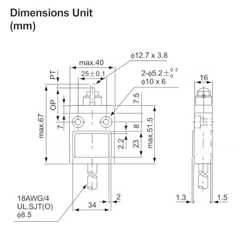 Baomain Limit Switch BM-3103 Cross Roller Plunger SPDT 5A IP67 | Heavy-Duty Industrial Control thumbnail 2