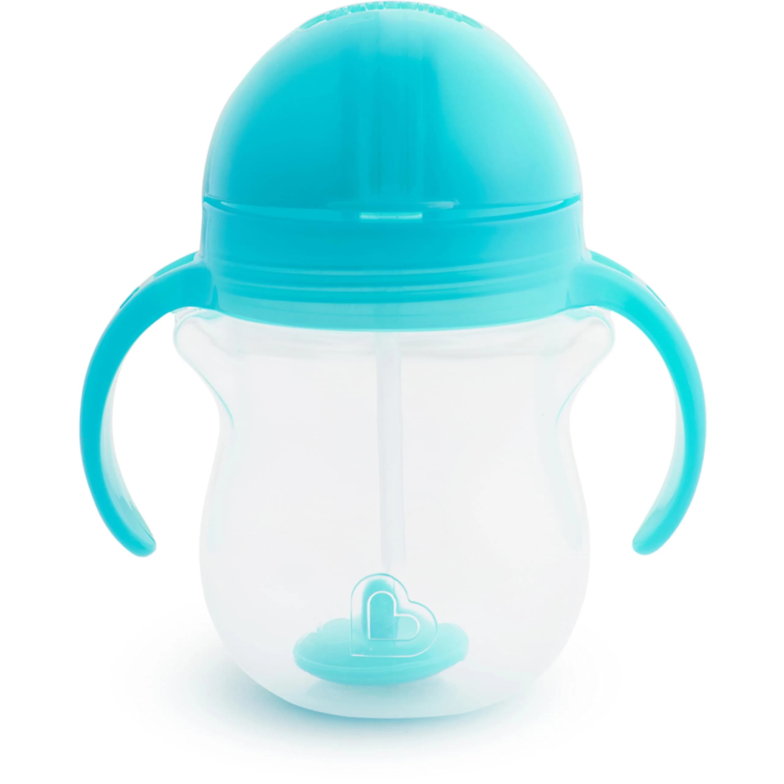 Munchkin Any Angle Sippy Cup for Toddlers, 207ml (7 Ounce) Blue | Spill-Proof Weighted Straw Cup with Transition Handles - view 4