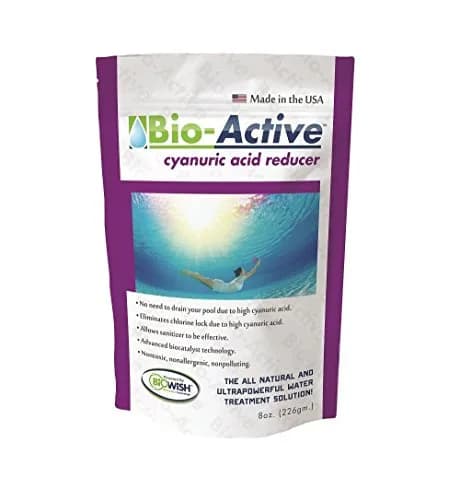 Bio-Active 100% Cyanuric Acid Reducer for Swimming Pools | Non-Toxic Powder | 8 oz. | Treats Pools Up to 25,000 Gallons thumbnail 1