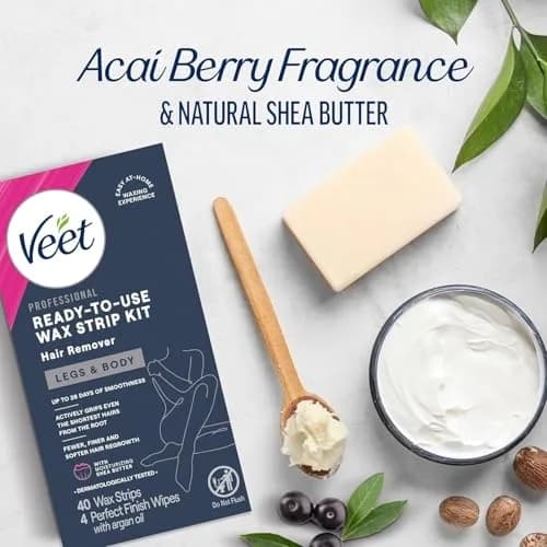 Veet Ready-To-Use Waxing Kit for Women, 44 Count (Pack of 3) | Effortless Hair Removal at Home thumbnail 5
