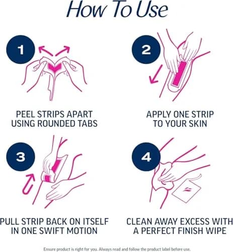 Veet Ready-To-Use Waxing Kit for Women, 44 Count (Pack of 3) | Effortless Hair Removal at Home thumbnail 6