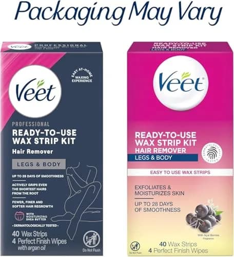 Veet Ready-To-Use Waxing Kit for Women, 44 Count (Pack of 3) | Effortless Hair Removal at Home thumbnail 2