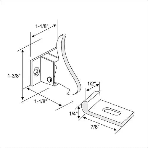 Rok Heavy Duty Elbow Latch Cabinet Door Nickel | Institutional & Commercial Grade thumbnail 2