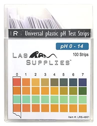 LabRat Supplies Universal pH Test Strips 0-14 pH (100 Count) | Accurate Acidity & Alkalinity Testing thumbnail 1