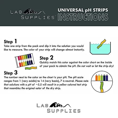 LabRat Supplies Universal pH Test Strips 0-14 pH (100 Count) | Accurate Acidity & Alkalinity Testing thumbnail 3