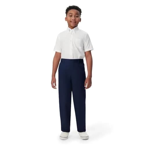 French Toast Boys Pull-on Relaxed Fit School Uniform Pant (Size 5, Navy) | Comfortable & Durable for Growing Boys thumbnail 1