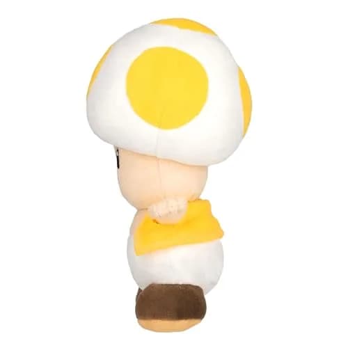 Sanei Super Mario All Star Collection Yellow Toad 8" Plush | Video Game Character Toy thumbnail 3