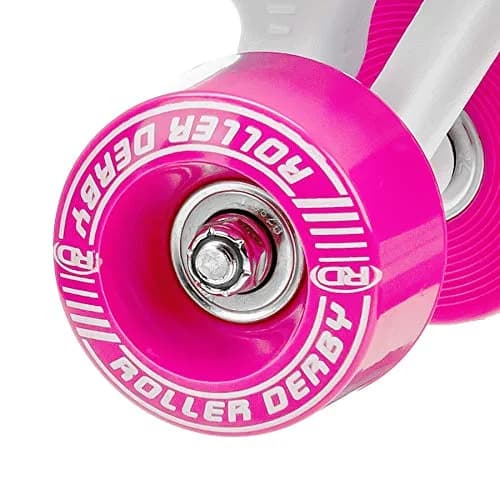 Roller Derby FireStar Youth Girl's Roller Skate White/Pink Size 1 | Comfortable & Stylish for Beginners thumbnail 3