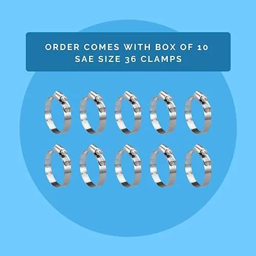 Koehler Stainless Steel Hose Clamp Box (Size SAE 36) | Versatile & Heavy-Duty (70-120 chars) thumbnail 2