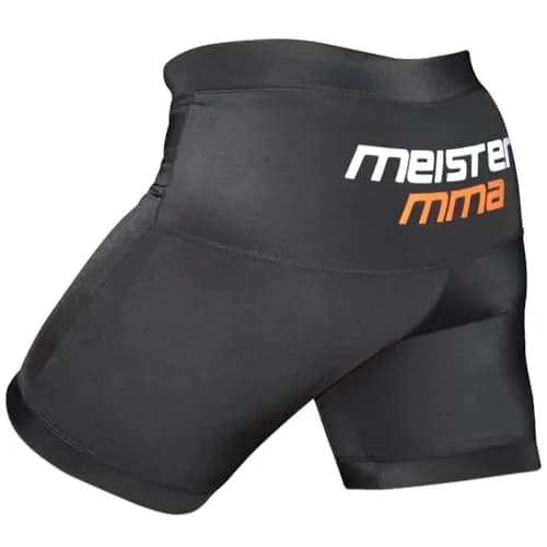 Meister MMA Crown Vale Tudo Fight Shorts - Black - 38/39 | Microfiber, Fitted, MMA & Kickboxing thumbnail 2