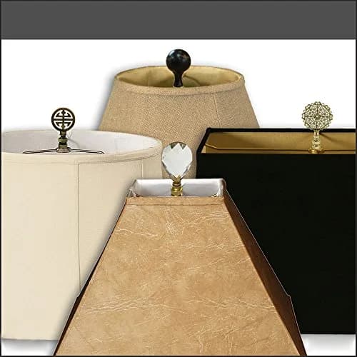 Royal Designs Heavy Duty Lamp Harp Finial & Holder Set 8" Polished Brass | Easy Fit & Modern Decor thumbnail 2