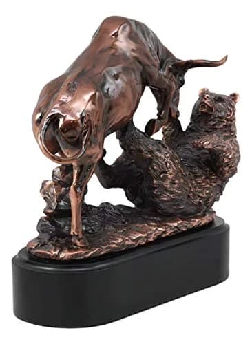 Ebros Gift Stock Market Bull & Bear Figurine Set | Investment Decor for Professionals & Collectors thumbnail 4