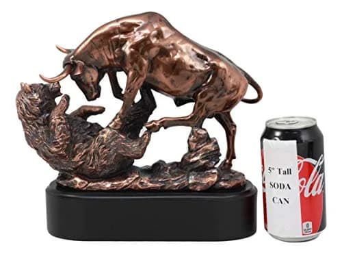 Ebros Gift Stock Market Bull & Bear Figurine Set | Investment Decor for Professionals & Collectors thumbnail 5