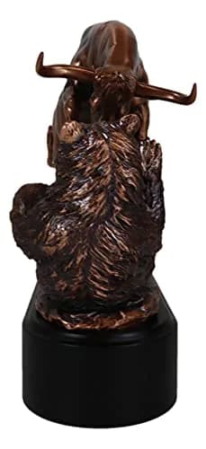 Ebros Gift Stock Market Bull & Bear Figurine Set | Investment Decor for Professionals & Collectors thumbnail 6