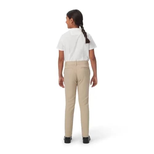 French Toast Girls' Skinny Fit Stretch Twill Pant, Khaki, 7 | School Uniform Essential with Stretch & Comfort thumbnail 5
