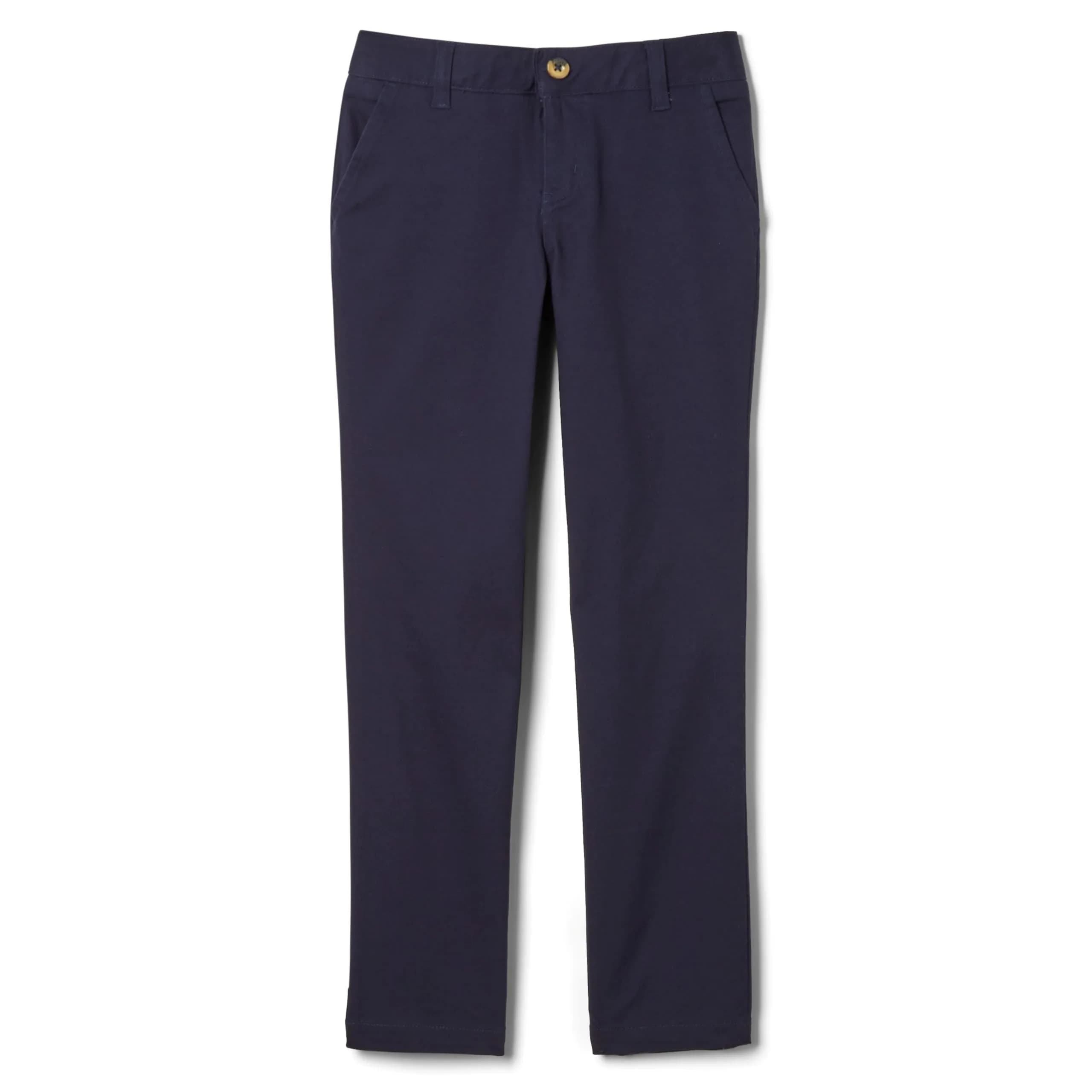 French Toast Girls' Adjustable Waist Stretch Twill Straight Leg Pant (14) Navy | Classic School & Casual Fit