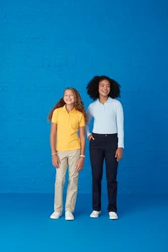 French Toast Girls' Adjustable Waist Stretch Twill Straight Leg Pant (14) Navy | Classic School & Casual Fit thumbnail 3