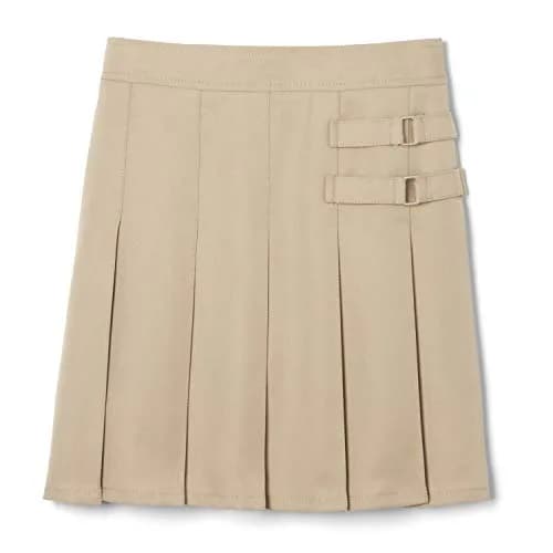 French Toast Girls' Adjustable Waist 2-Tab Scooter, Khaki, 12 | School Uniform with Built-in Shorts thumbnail 7