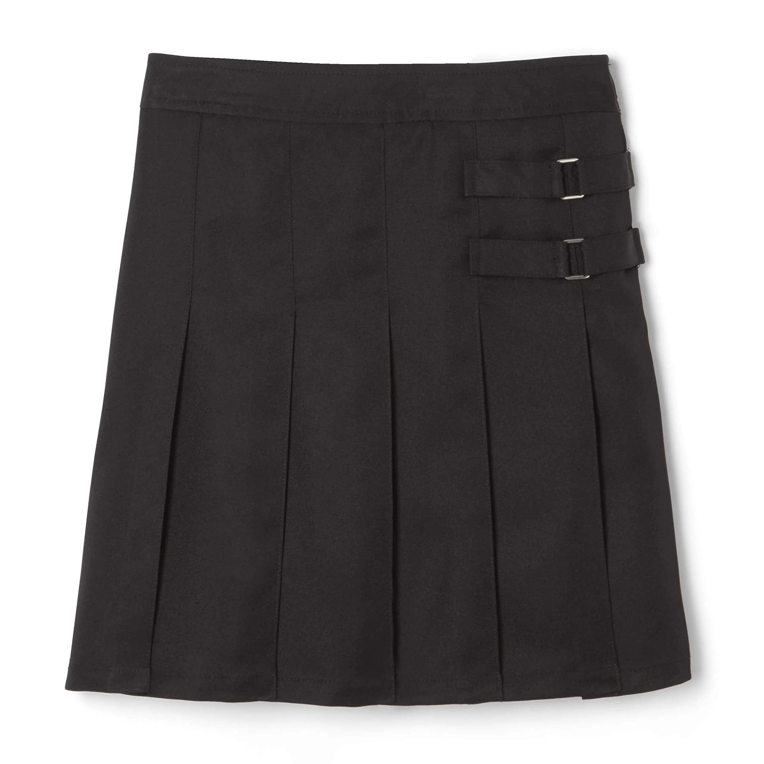 French Toast Skirt in Black 14 | Adjustable Waist, Pleated, Built-in Shorts - main product image