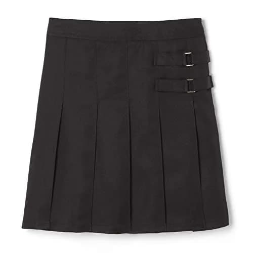 French Toast Girls' Adjustable Waist 2-Tab Scooter, Black, Size 8 | School Uniform Skirt with Built-in Shorts thumbnail 1