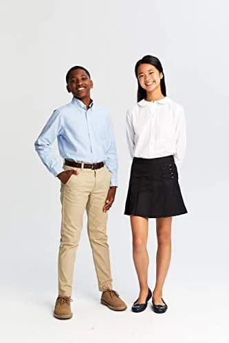 French Toast Girls' Adjustable Waist 2-Tab Scooter, Black, Size 8 | School Uniform Skirt with Built-in Shorts thumbnail 3