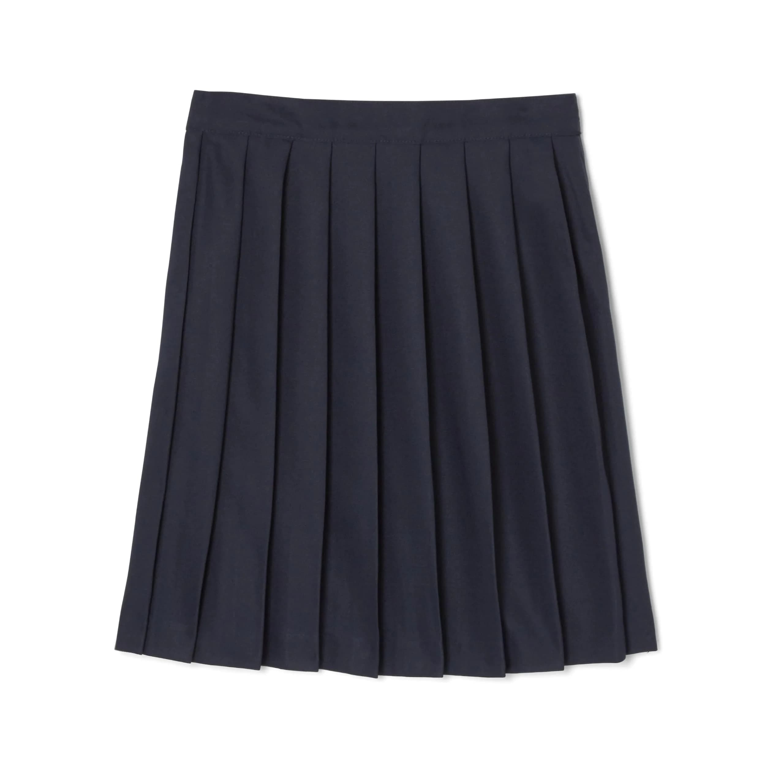 French Toast Girls' Adjustable Waist Mid Length Pleated Skirt, Navy, 12 | Classic Schoolwear for Girls - main product image