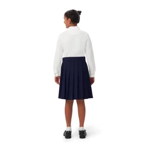 French Toast Girls' Adjustable Waist Mid Length Pleated Skirt, Navy, 12 | Classic Schoolwear for Girls thumbnail 2