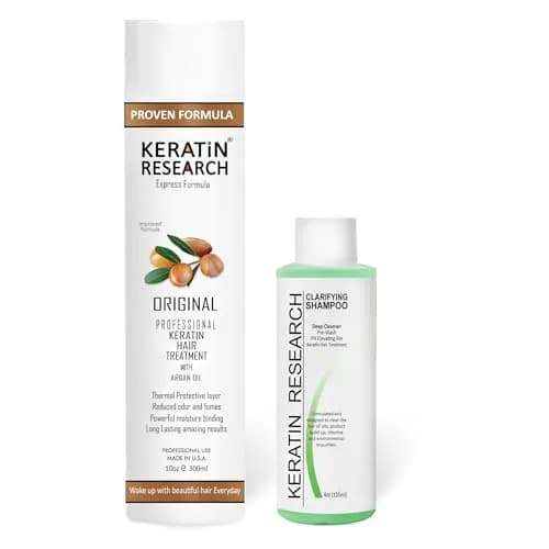 KERATIN RESEARCH Brazilian Keratin Hair Treatment 10oz | Long-Lasting Organic Smoothing thumbnail 1