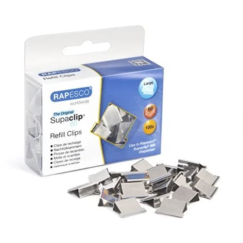 RAPESCO Supaclip 60 Kit Dispenser with 108 Stainless Steel Refill Clips | Binds up to 60 Sheets thumbnail 3