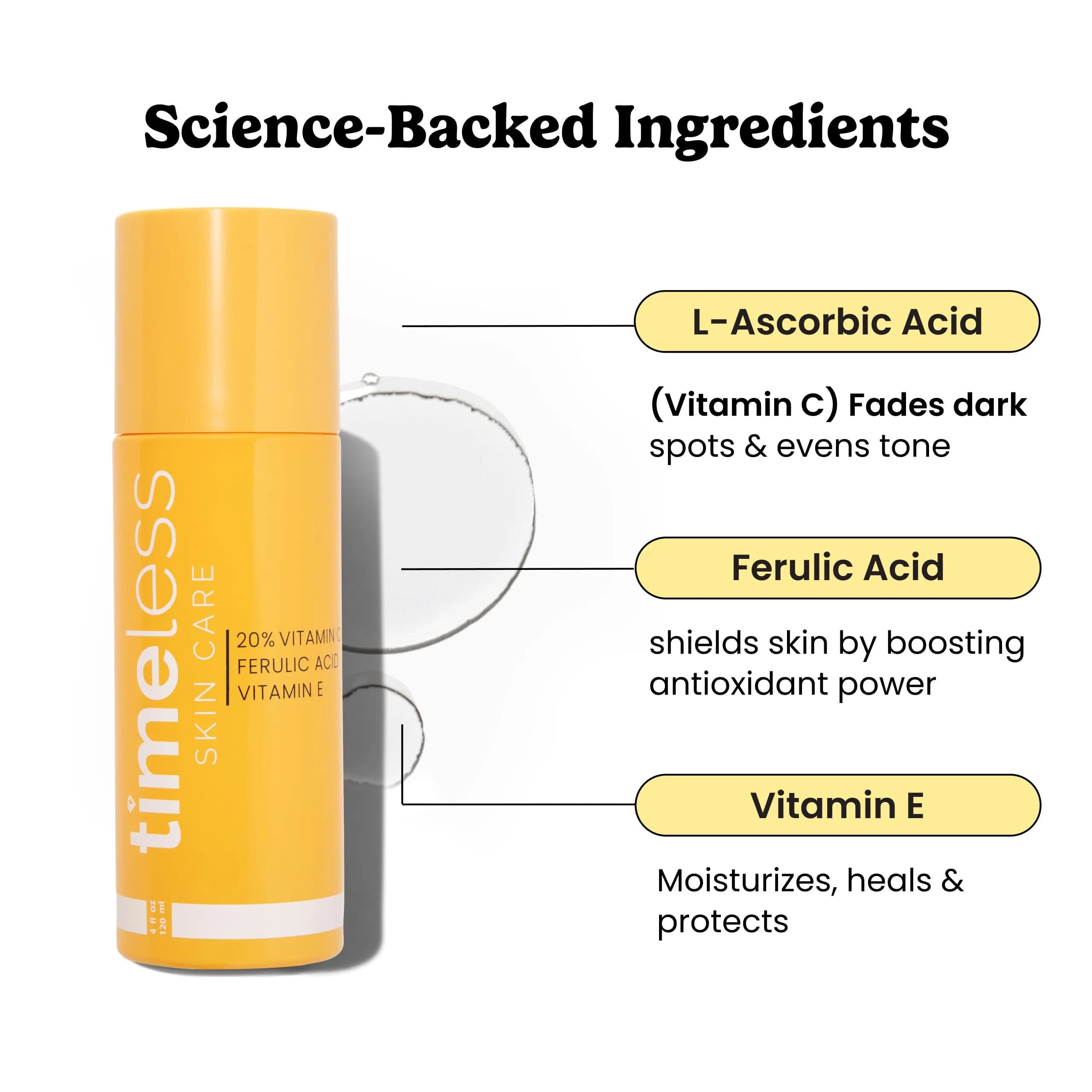 Timeless 20% Vitamin C + E Ferulic Acid Serum 118ml (4 Fl Oz) | Brightens Skin & Supports Collagen thumbnail 2