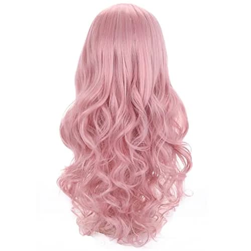 BERON Woman Pink Wig Long Wavy 24 Inch | Heat-Resistant Synthetic Hair for Women thumbnail 4