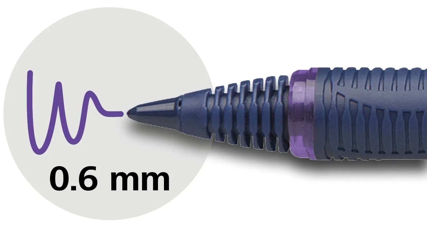 Schneider One Business Rollerball Pen, 0.6mm Fine Tip, Violet Ink, Box of 10 | Smooth Ink Flow, ISO 14145-2 Waterproof - view 4