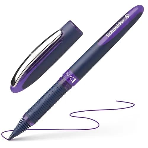 Schneider One Business Rollerball Pen, 0.6mm Fine Tip, Violet Ink, Box of 10 | Smooth Ink Flow, ISO 14145-2 Waterproof thumbnail 6