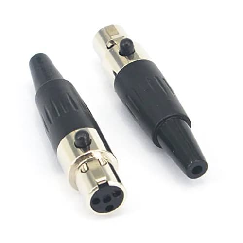 onelinkmore Mini XLR TA4F 4-Pin Female Inline Connector 2-Pack | Solder Type for Shure Wireless Bodypack Repair thumbnail 2