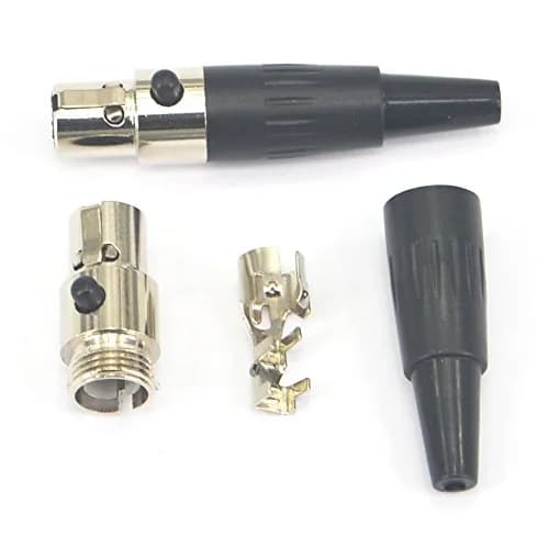 onelinkmore Mini XLR TA4F 4-Pin Female Inline Connector 2-Pack | Solder Type for Shure Wireless Bodypack Repair thumbnail 3