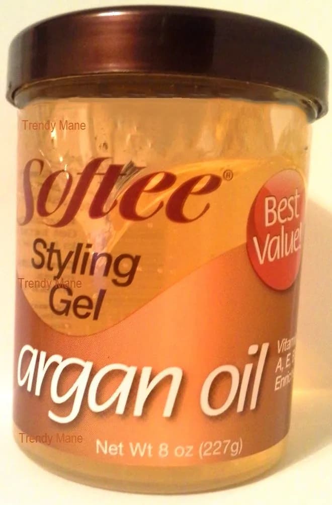 Softee Argan Oil Styling Gel 8 Oz | Thick, Shiny Hair & Volume Support