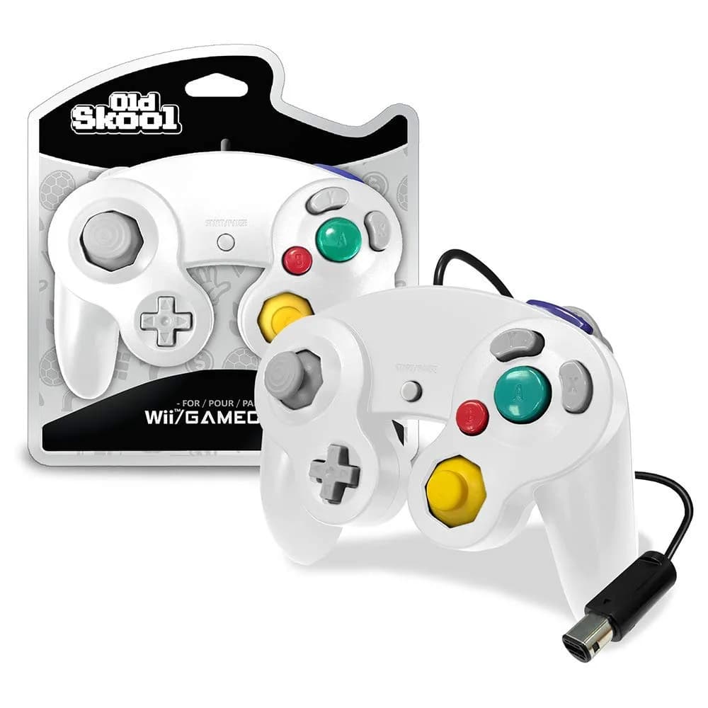 Old Skool Wired Controller for GameCube & Wii - White | 1.83m (6 ft) Cable — White