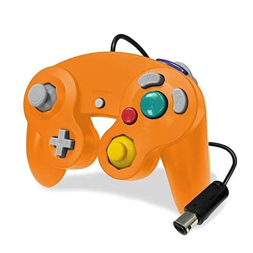 Old Skool Controller Compatible with Gamecube/Wii - Orange (Spice) | 6ft Cable, Rumble Vibration thumbnail 6