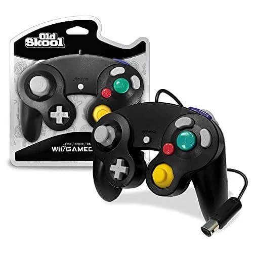 Old Skool GameCube/Wii Compatible Wired Controller - Black (18 Buttons, 1.83m Cable) thumbnail 1