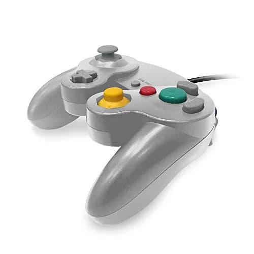 Old Skool Silver Wired Controller Compatible with GameCube/Wii | 1.8m Cable, Rumble Vibration thumbnail 5