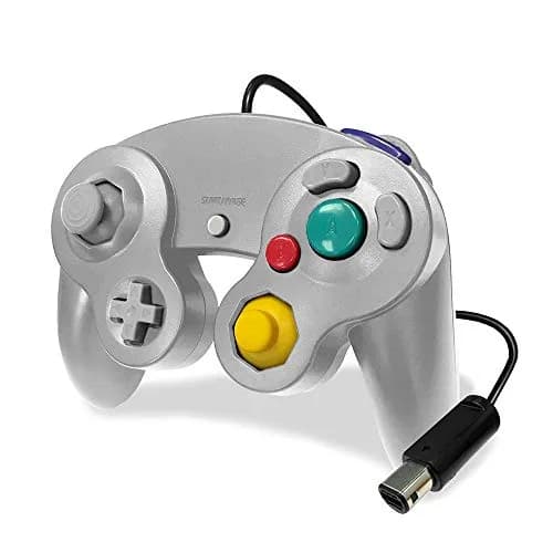 Old Skool Silver Wired Controller Compatible with GameCube/Wii | 1.8m Cable, Rumble Vibration thumbnail 6