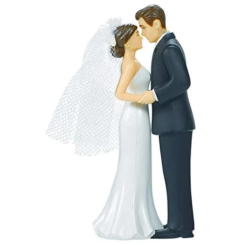 Amscan Elegant Bride & Groom Wedding Cake Topper 4.5" | Reusable Plastic for Engagement Parties & Bridal Showers thumbnail 1